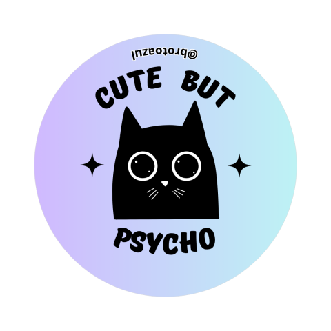 Boton Cute but Psycho Gato